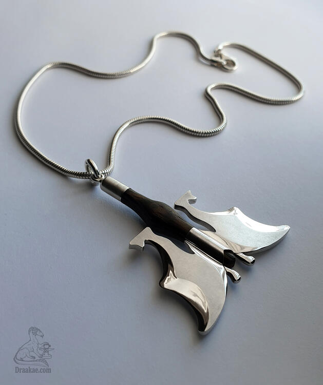 925 silver, hardwood