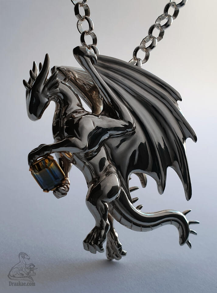 925 silver, 18k gold, saphire